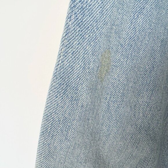 CROPPED FREYED TOP SHOP VINTAGE STYLE DENIM JACKET OVERSIZED US 8 - Picture 7 of 8